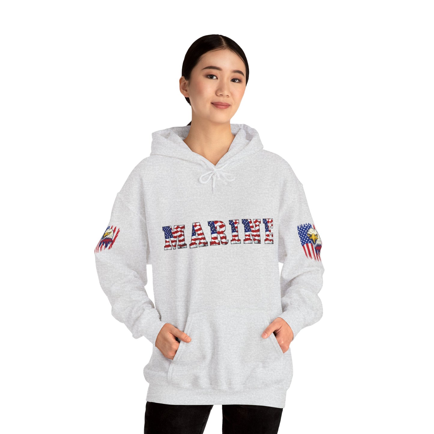 Princess Grace  American Pride Marine Eagle Hooded Sweatshirt
