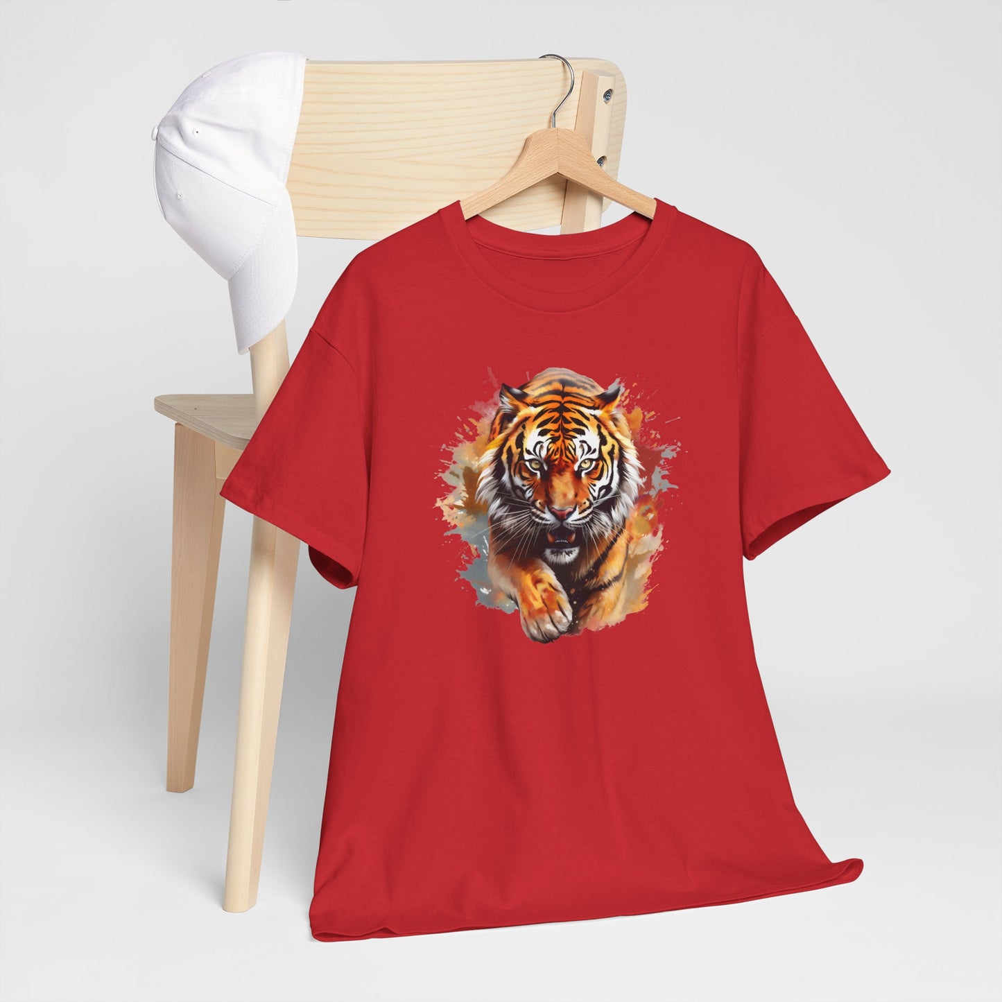 Princess Grace  Fierce Tiger Unisex Heavy Cotton Tee  Wild Animal Graphic Shirt