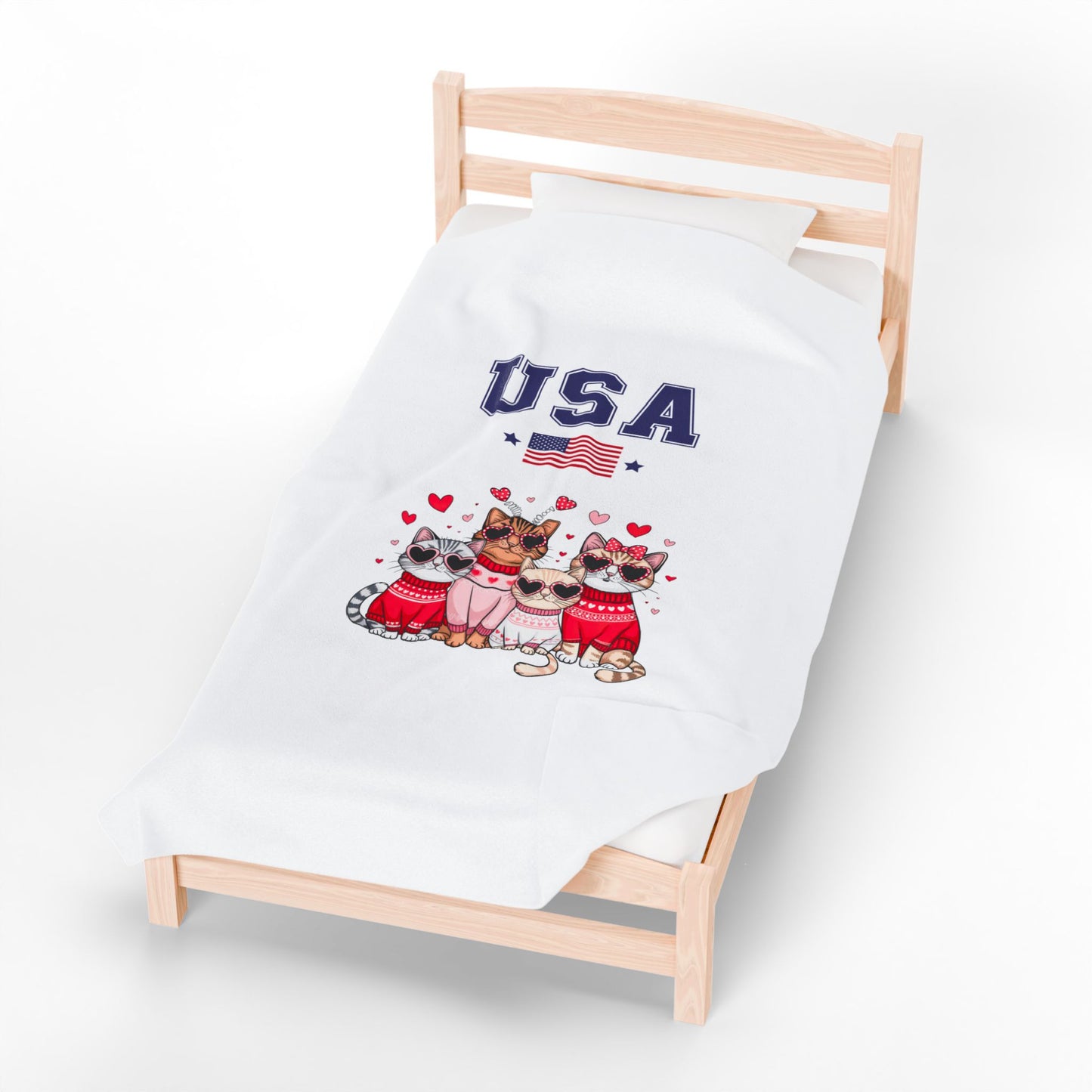 Princess Grace  TEAM USA  Velveteen Plush Blanket