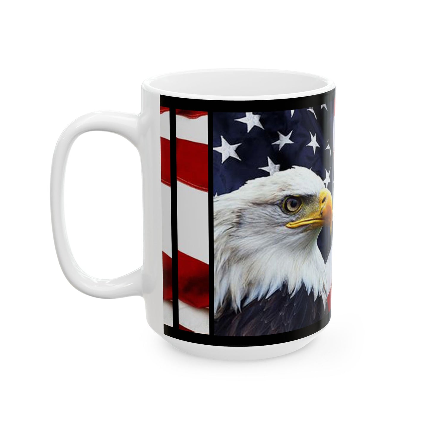 Princess Grace Patriotic Eagle Ceramic Mug  Perfect for Veterans Day, Independence Day, Coffee Lovers, Gifts, USA Decor