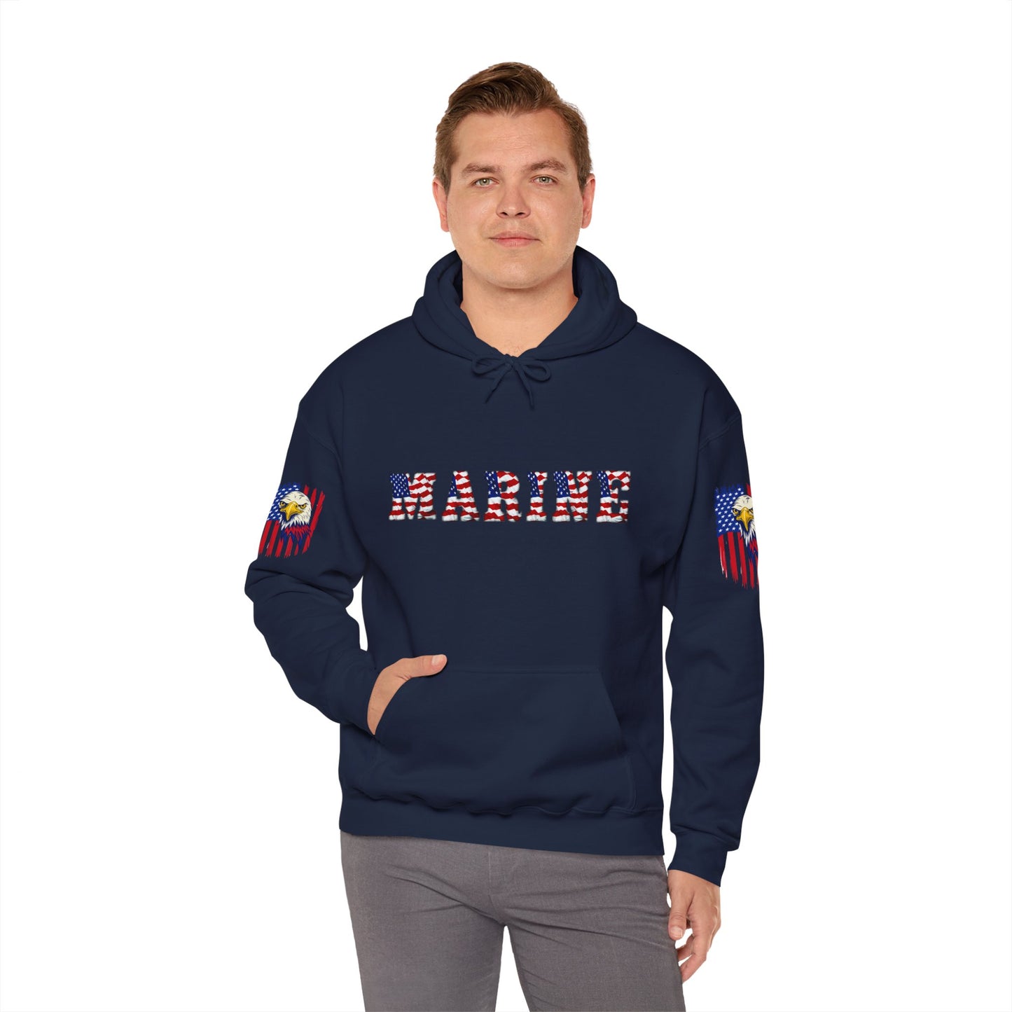 Princess Grace  American Pride Marine Eagle Hooded Sweatshirt