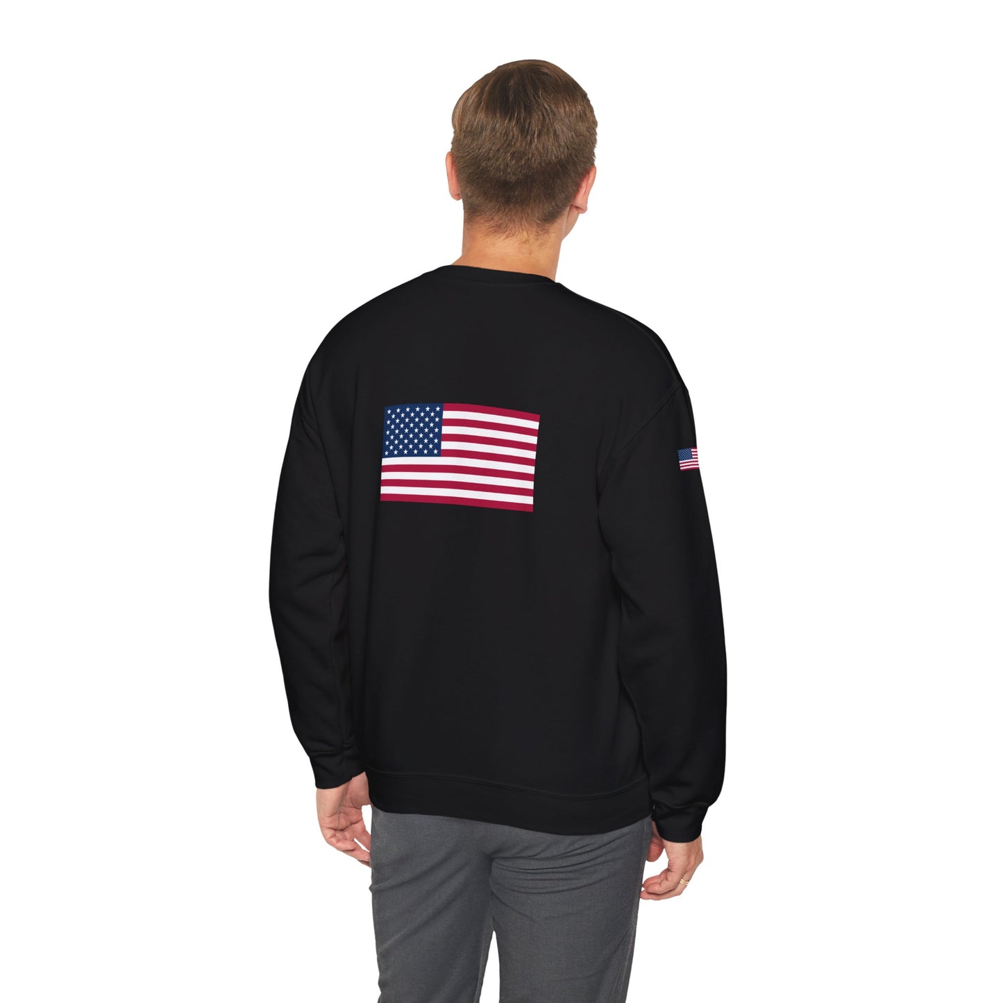 Princess Grace  TAEM USA  Patriotic Unisex Crewneck Sweatshirt with American Flags