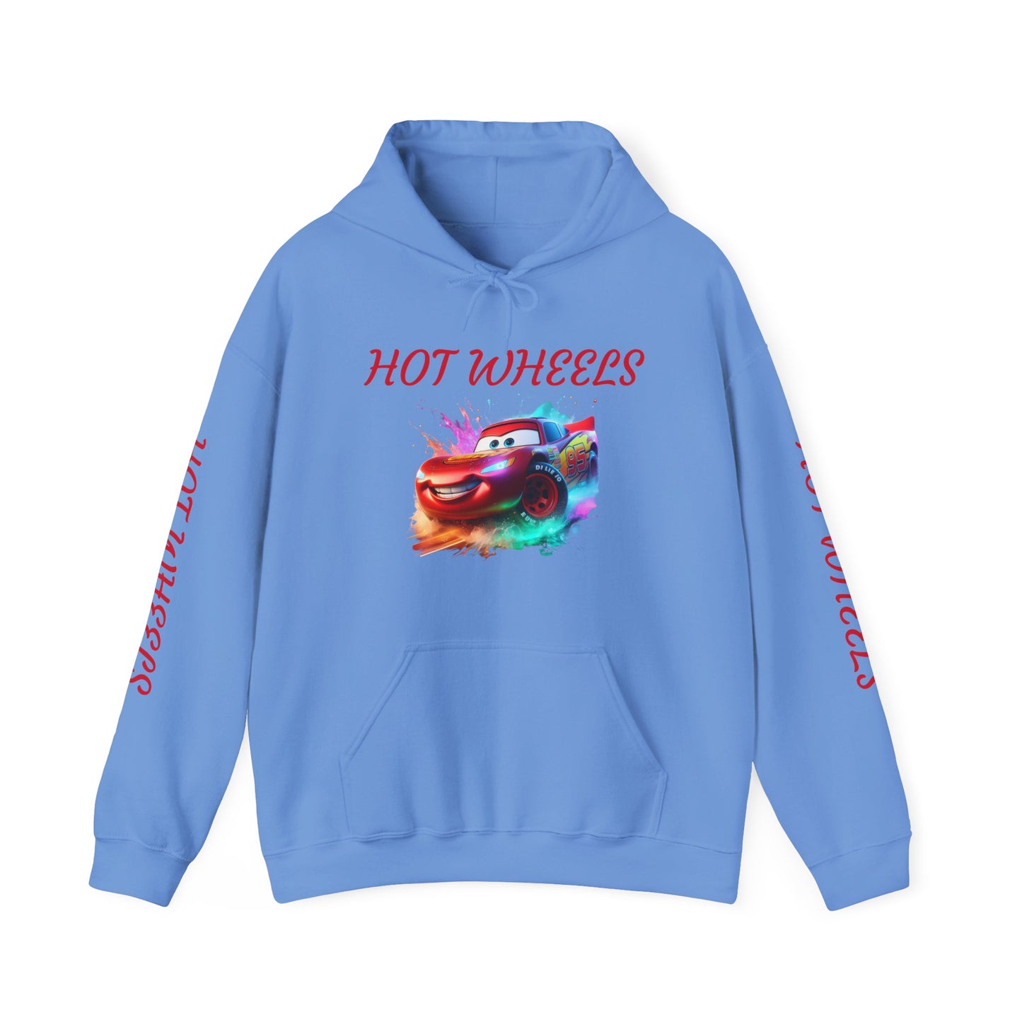 Princess Grace  Hot Wheels Unisex Heavy Blend Hooded Sweatshirt Fun and Colorful Racing Design