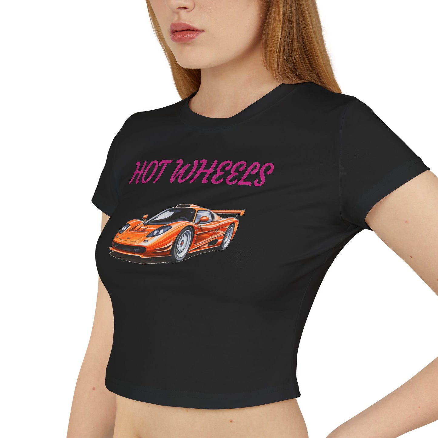 Princess Grace  Women's Hot Wheels Baby Tee Fun & Stylish Car Graphic Tee