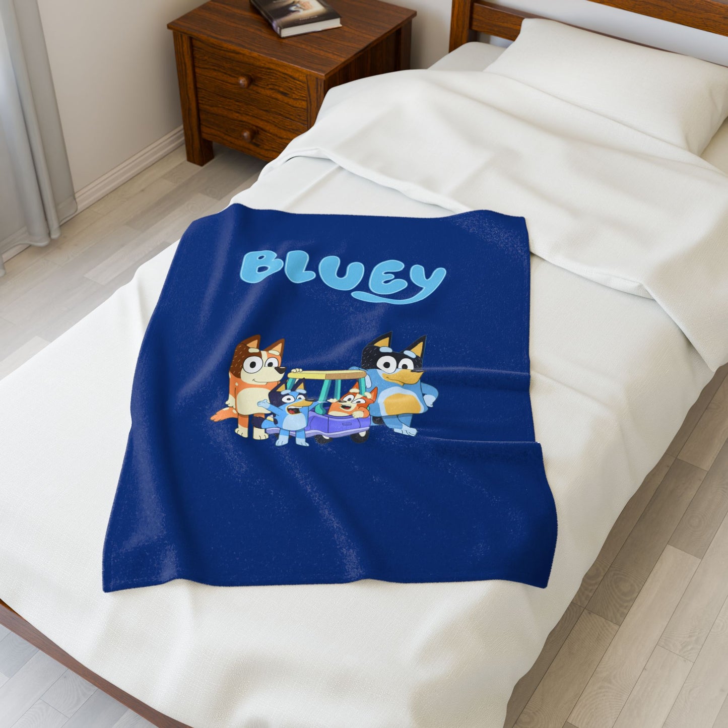 Princess Grace  Bluey Velveteen Plush Blanket  Soft Cozy Throw for Kids