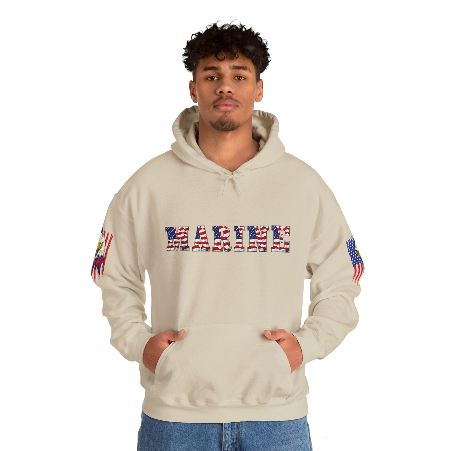 Princess Grace  American Pride Marine Eagle Hooded Sweatshirt