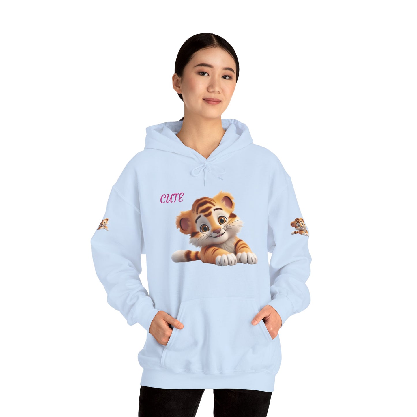 Princess Grace  Cute Tiger Design Unisex Heavy Blend Hooded Sweatshirt