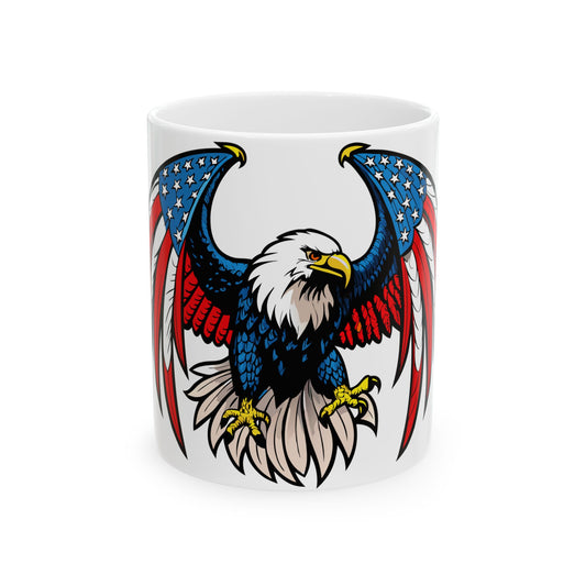 Princess Grace Patriotic Eagle Ceramic Mug  11oz & 15oz Sizes