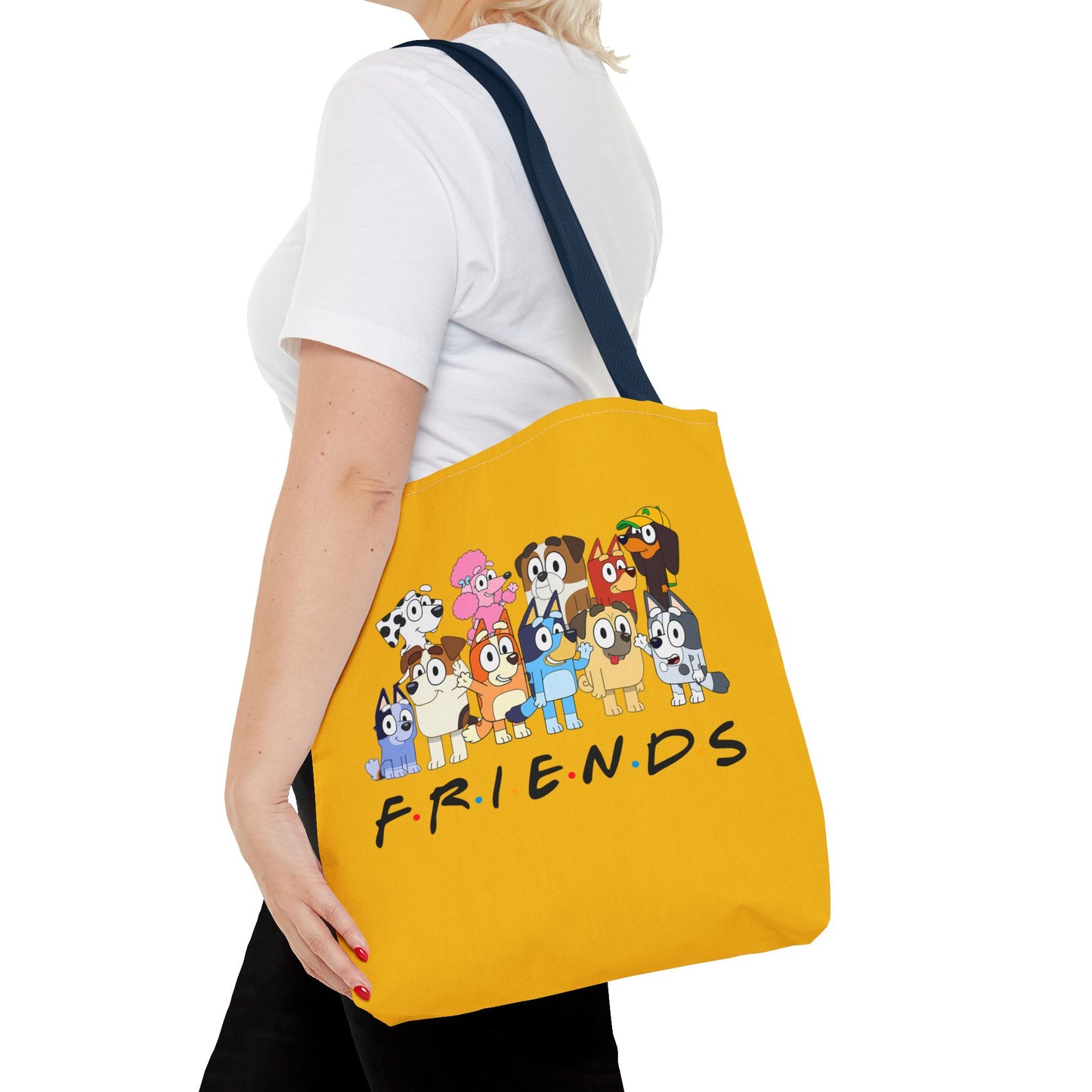 Princess Grace Bluey  Colorful Friends Tote Bag  Perfect for Dog Lovers and Casual Outings