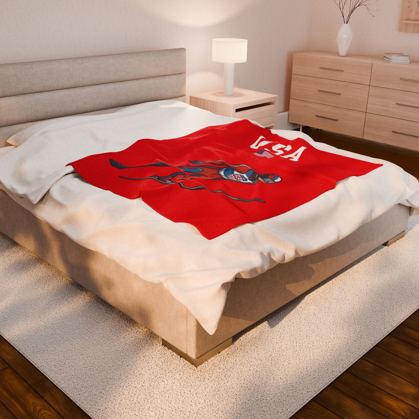 Princess Grace  TEAM USA  Velveteen Plush Blanket