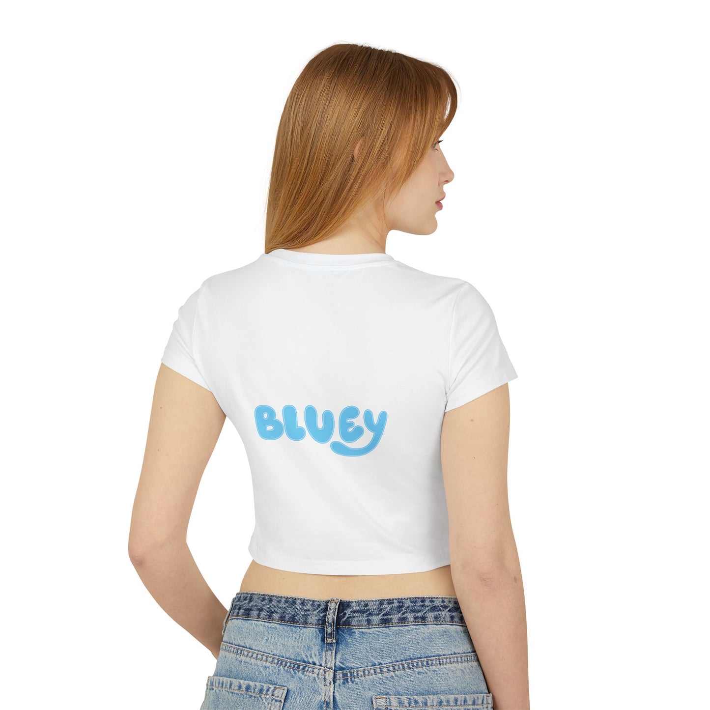 Princess Grace Bluey Family Women's Baby Tee  Cute Kids' Cartoon Graphic T-Shirt