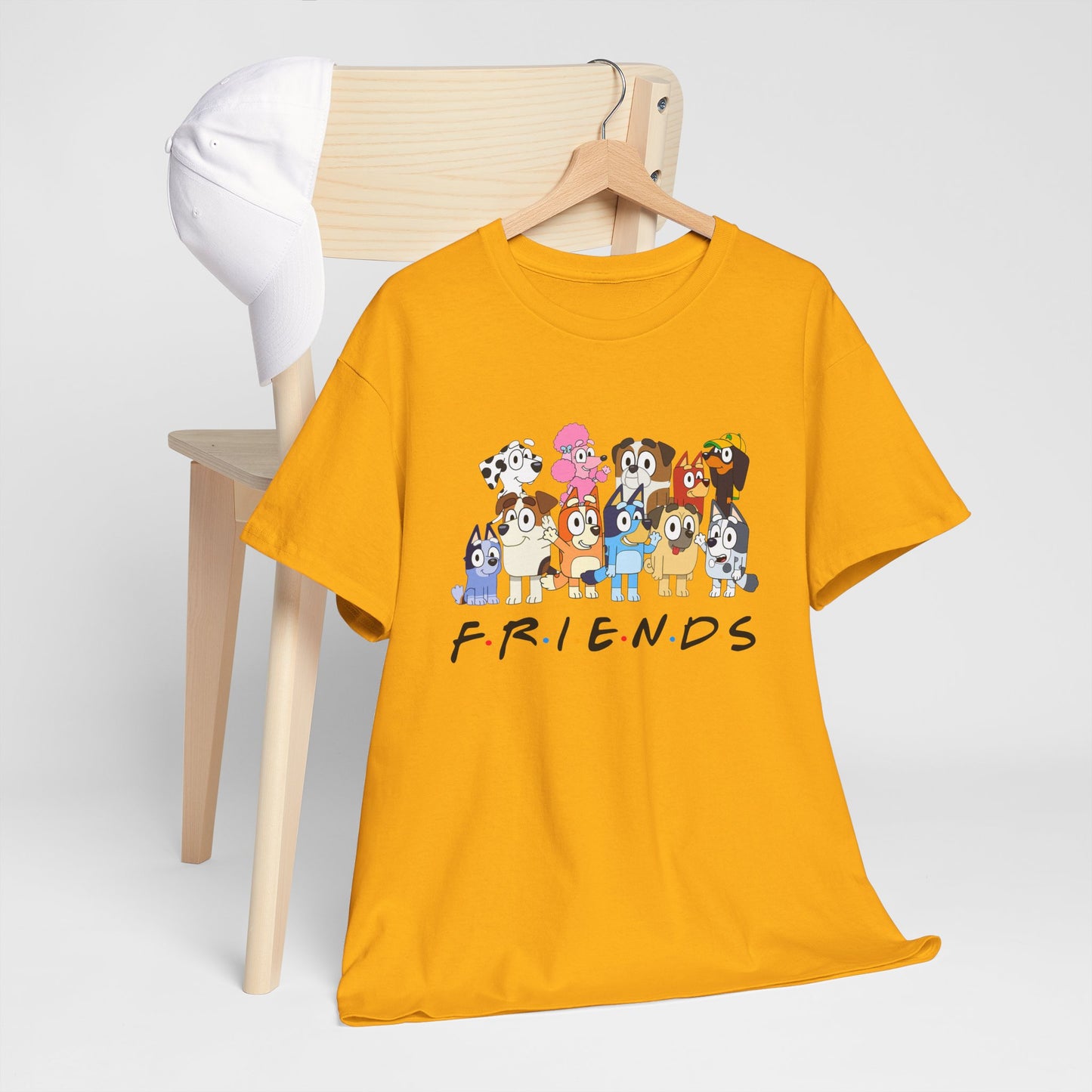 Princess Grace Bluey Friends Cartoon Unisex Heavy Cotton Tee  Fun & Playful Design