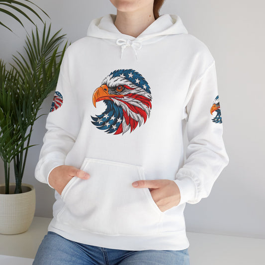 Princess Grace  Patriotic Eagle Hoodie  Unisex Heavy Blend Sweatshirt