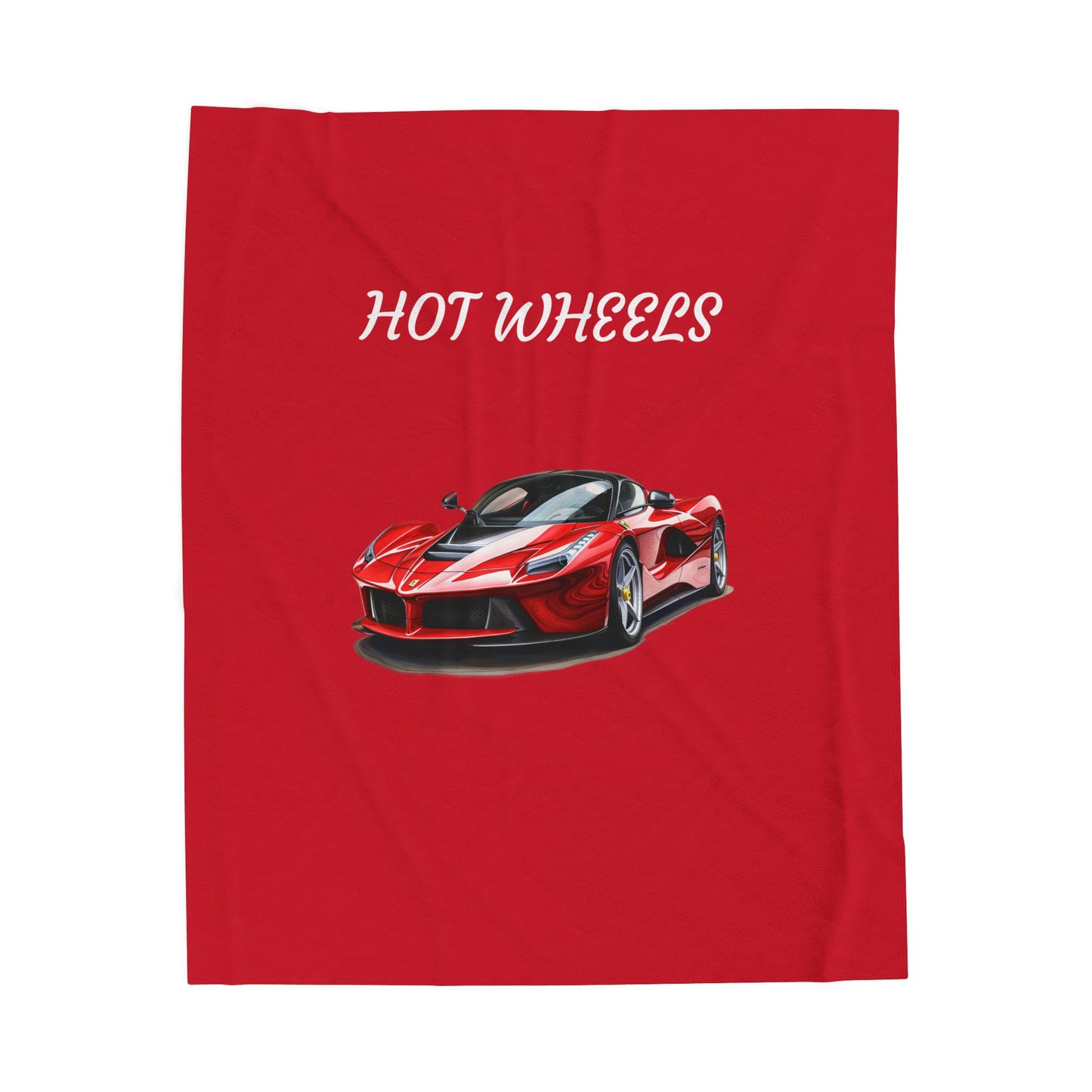 Princess Grace  Hot Wheels Velveteen Plush Blanket  Cozy Red Car Throw for Kids & Car Lovers