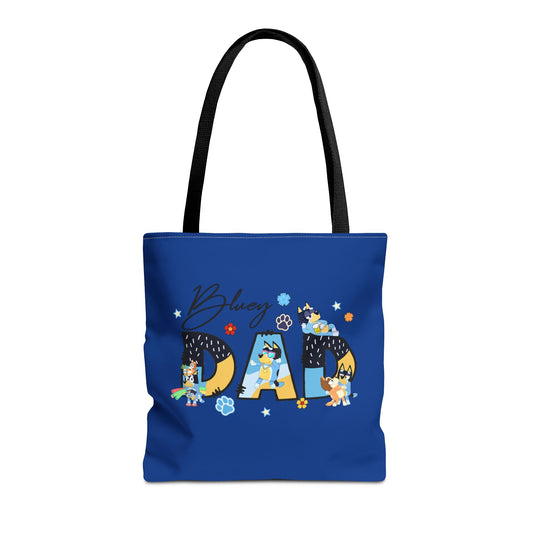 Princess Grace  Bluey Dad Tote Bag Fun and Colorful Gift for Dog Lovers