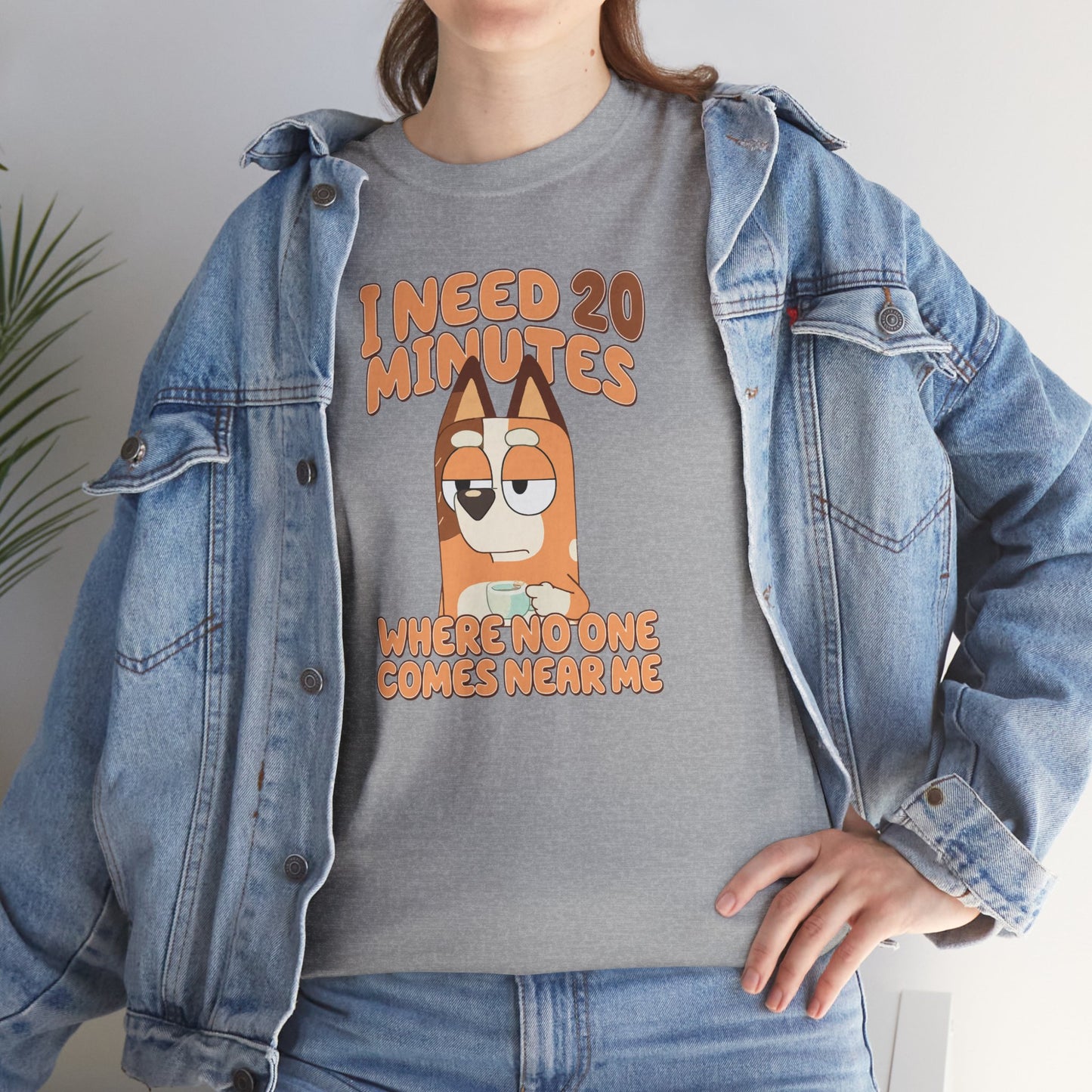 Princess Grace  Bluey  Funny Graphic Tee  "I Need 20 Minutes"