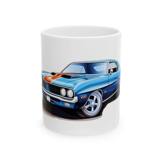 Princess Grace  Classic Muscle Car Design Ceramic Mug   Perfect Gift for Car Enthusiasts