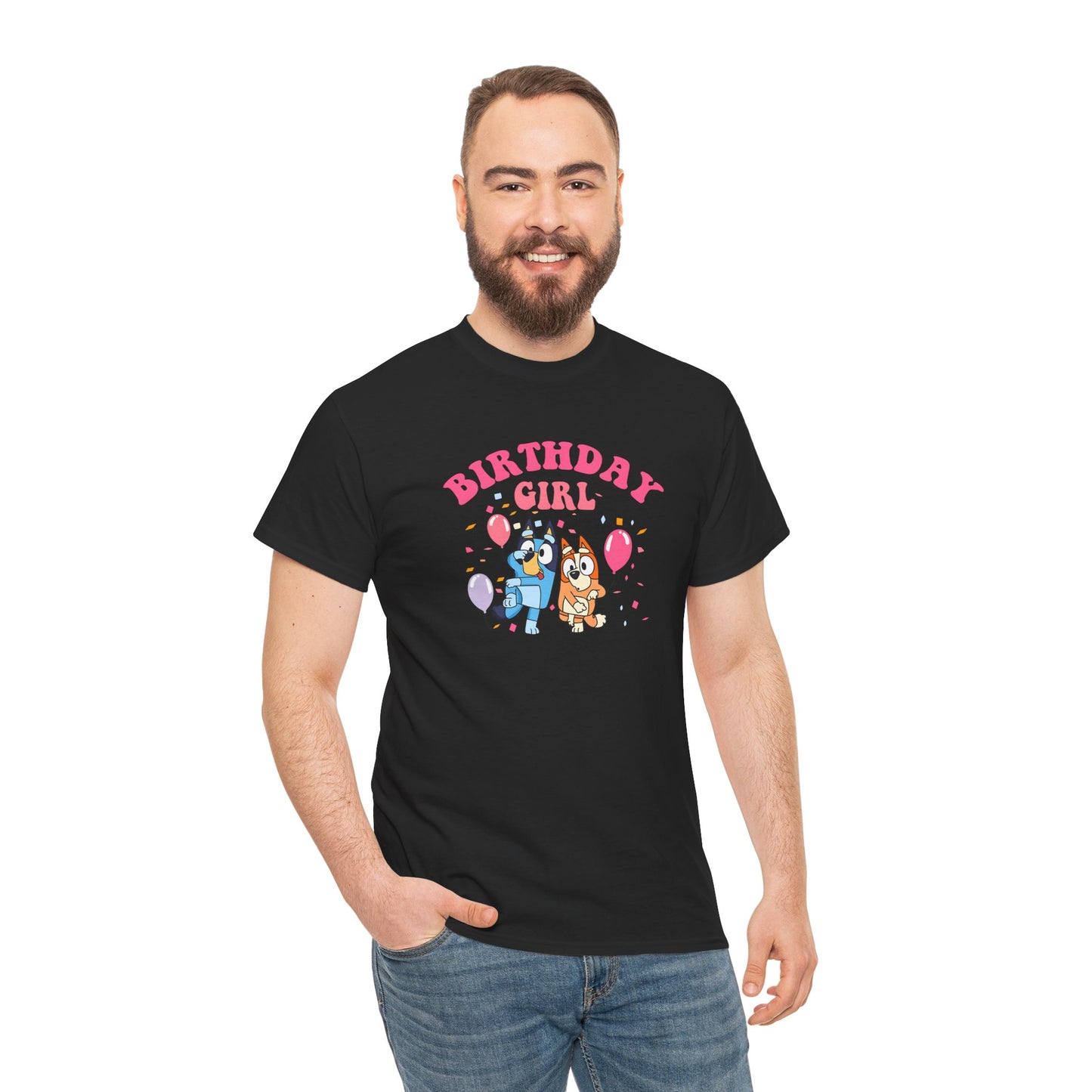 Princess Grace  Bluey  Birthday Girl Unisex Heavy Cotton Tee  Fun Party Attire for Celebrations