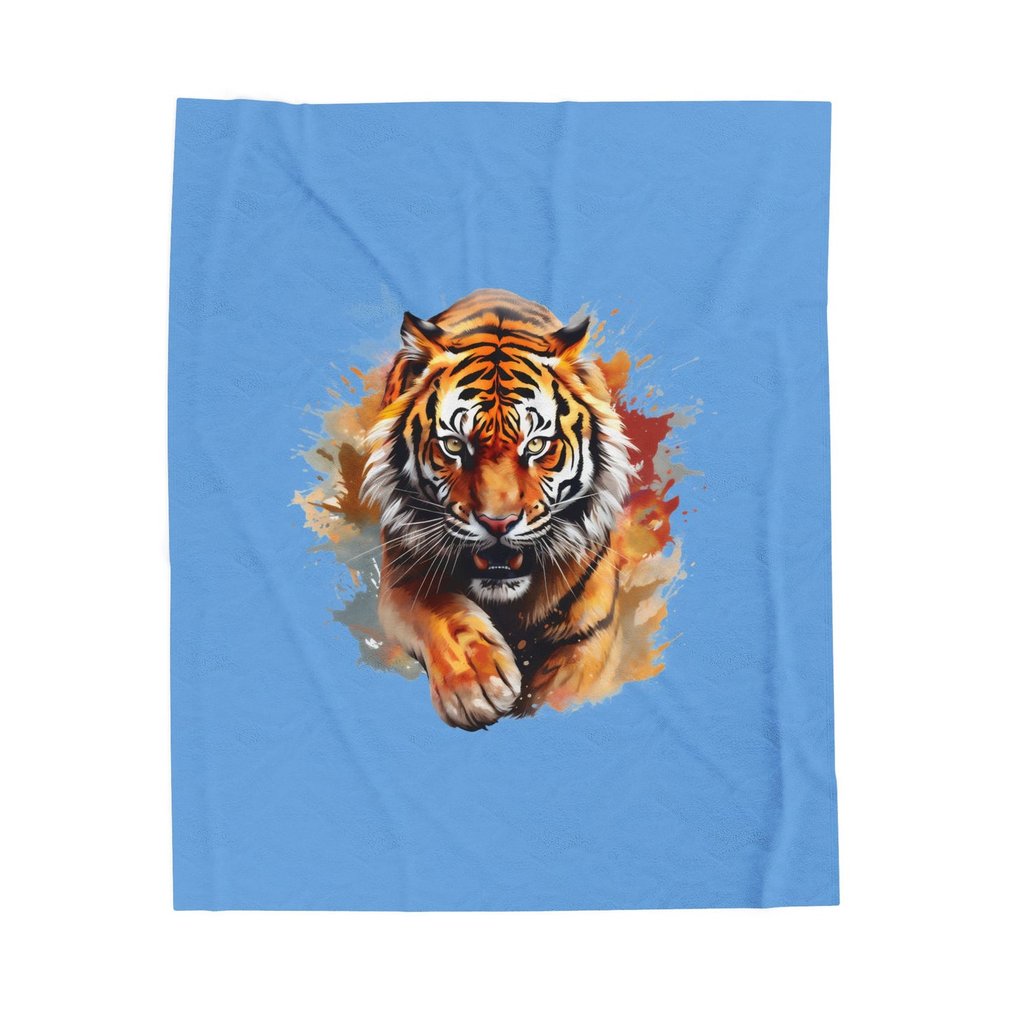 Princess Grace  Fierce Tiger Velveteen Plush Blanket  Cozy Decorative Throw for Animal Lovers