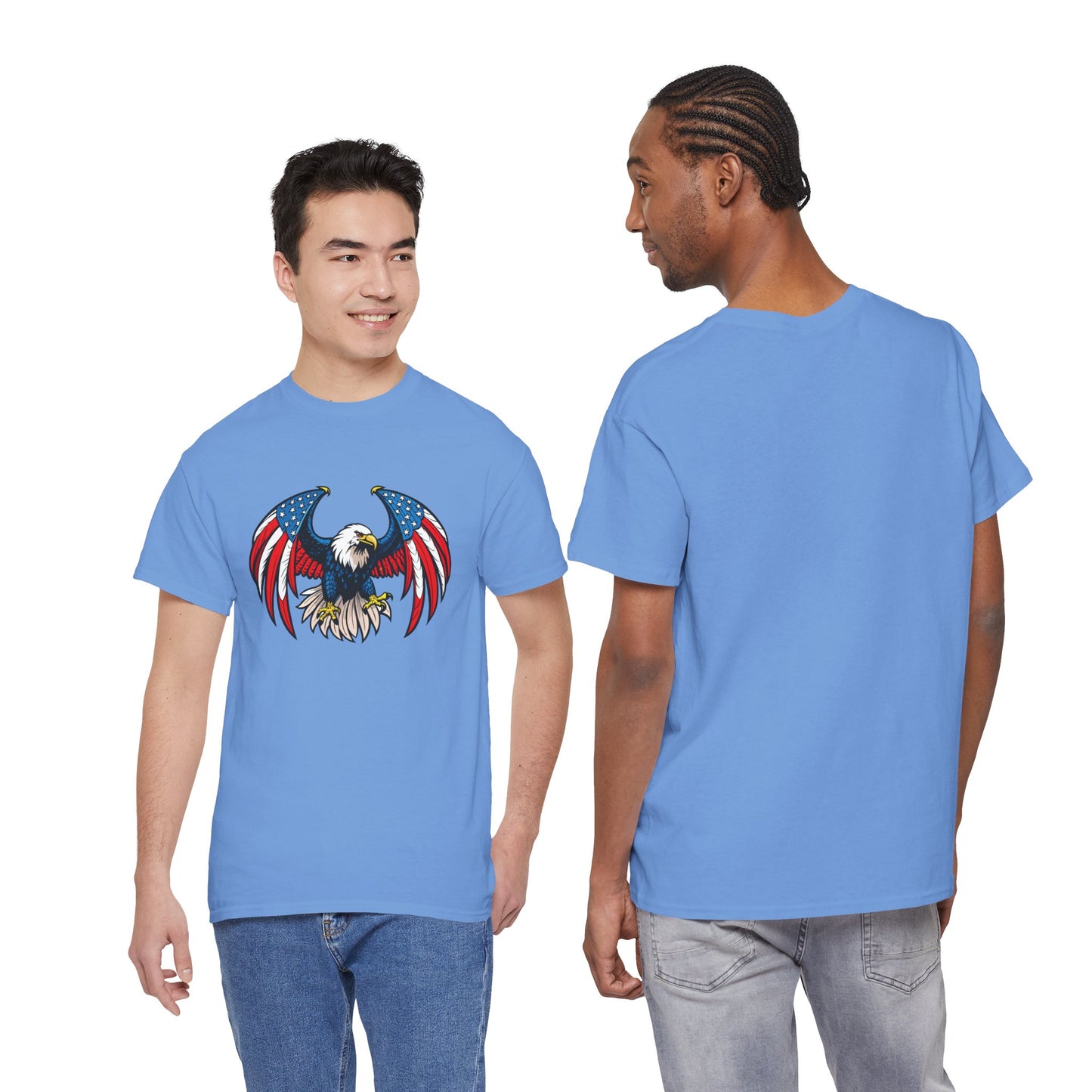 Princess Grace  Patriotic Eagle Unisex Heavy Cotton Tee 4th of July Graphic T-Shirt