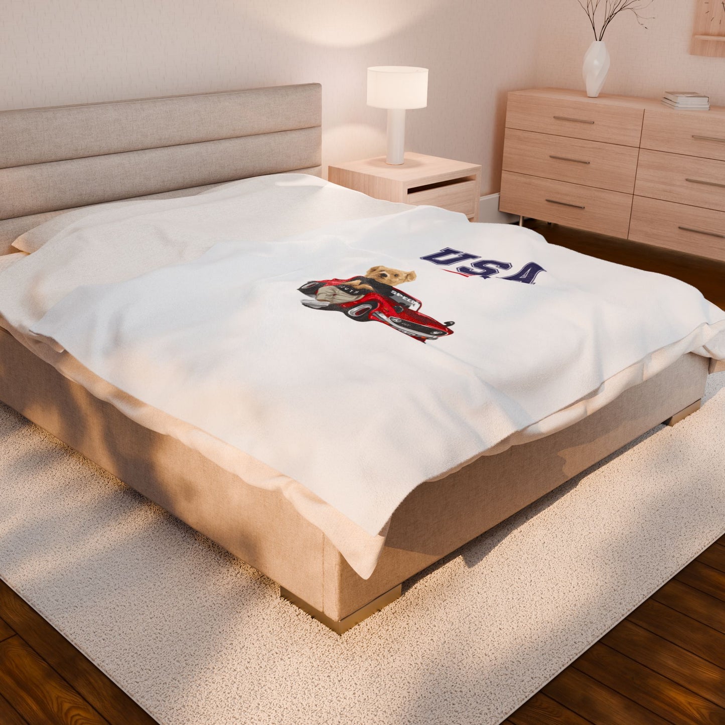 Princess Grace  TEAM USA  Velveteen Plush Blanket