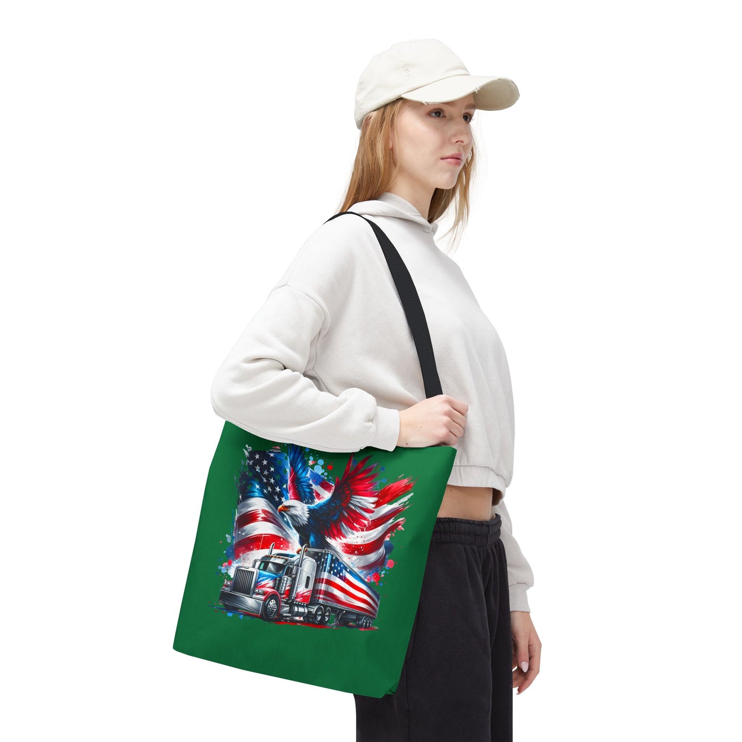 Princess Grace  Patriotic Eagle Truck Tote Bag Celebrate Freedom and Adventure