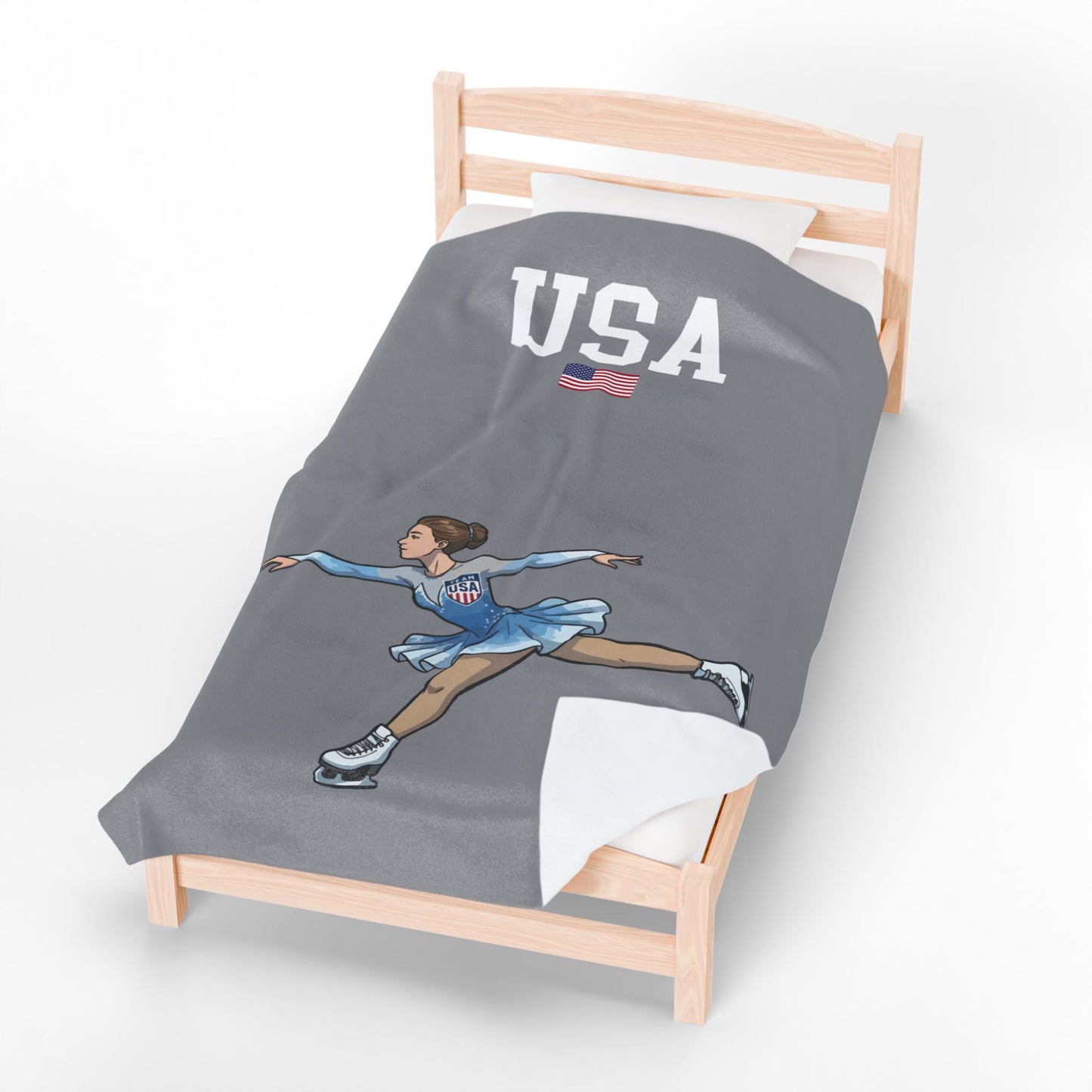 Princess Grace  TEAM USA  Velveteen Plush Blanket