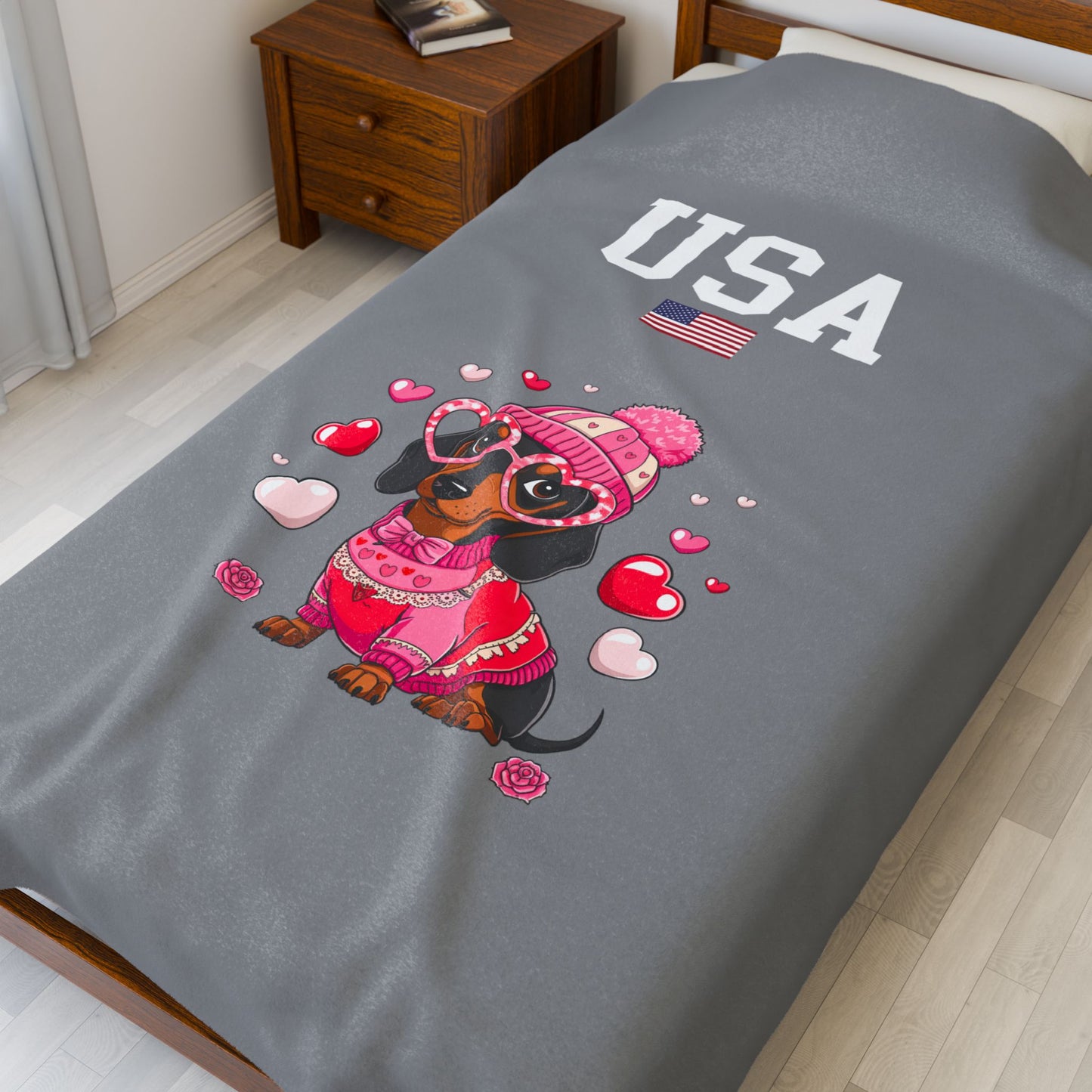 Princess Grace  TEAM USA  Velveteen Plush Blanket