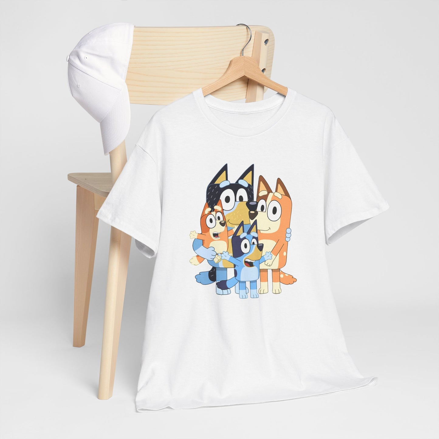 Princess Grace  Bluey Family Unisex Heavy Cotton Tee  Fun and Stylish for Kids and Adults