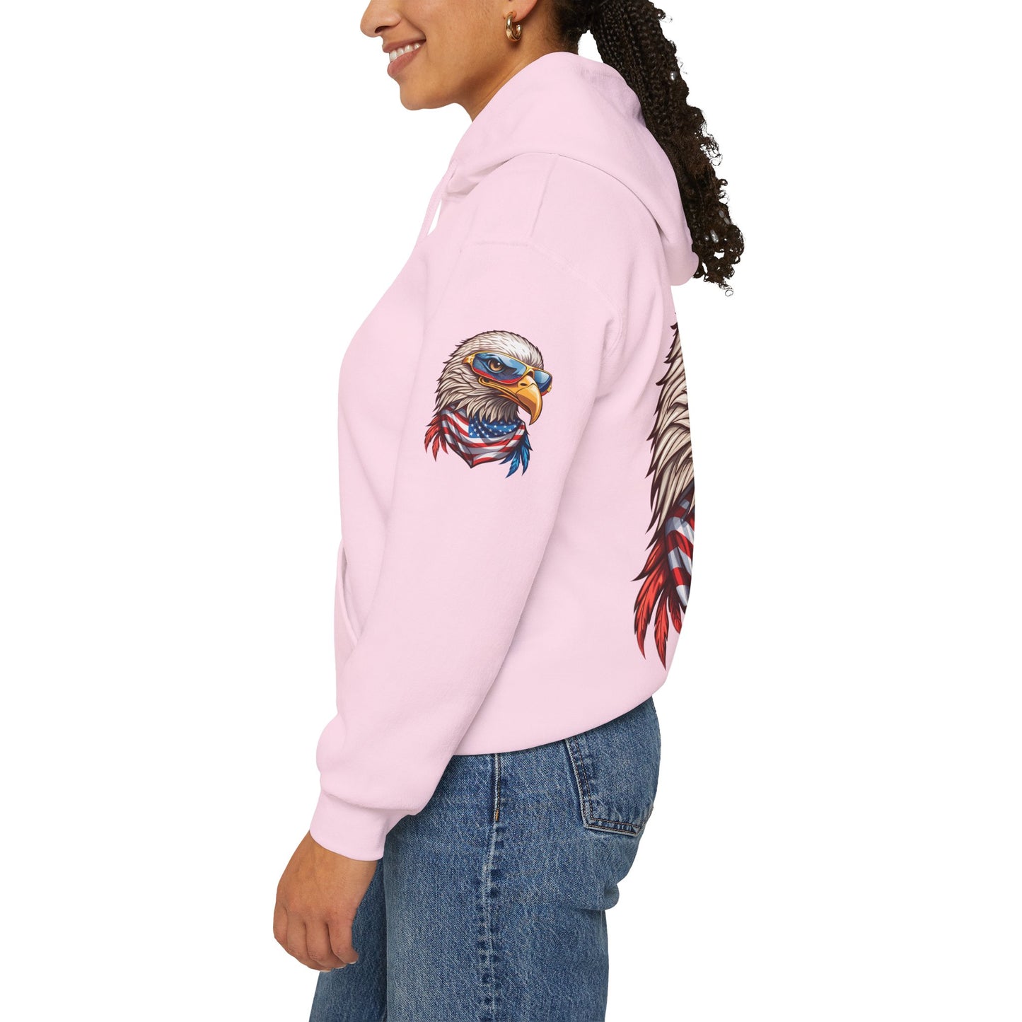 Princess Grace  Patriotic American Eagle Hoodie  Unisex Heavy Blend Sweatshirt