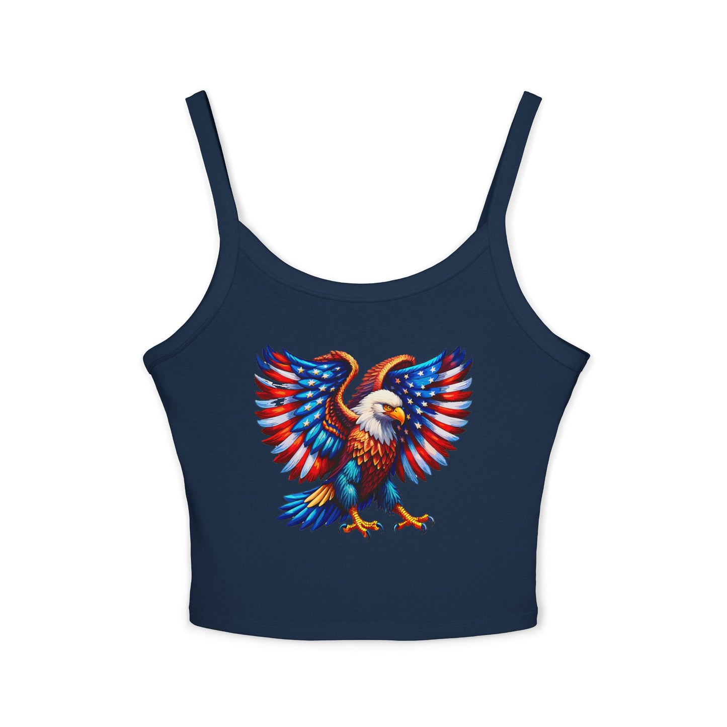 Princess Grace  Patriotic Women's Spaghetti Strap Tank Top USA Eagle Design