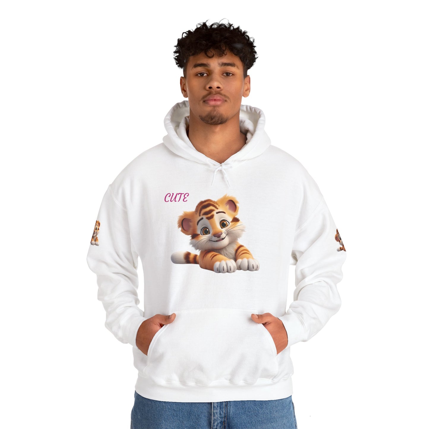 Princess Grace  Cute Tiger Design Unisex Heavy Blend Hooded Sweatshirt