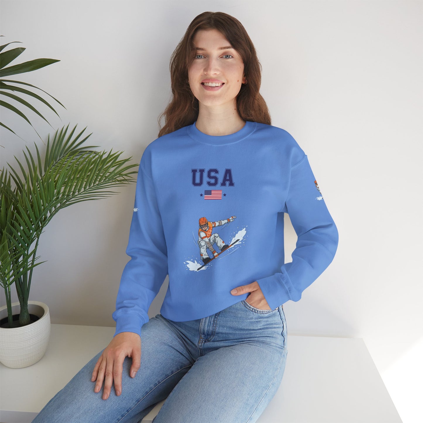 Princess Grace  TEAM USA  Snowboard Unisex Heavy Blend  Crewneck Sweatshirt