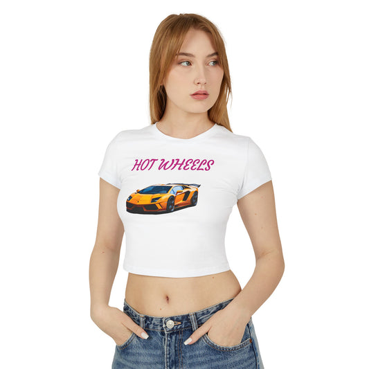 Princess Grace  Hot Wheels Graphic Women's Baby Tee Car Lover's Casual Wear