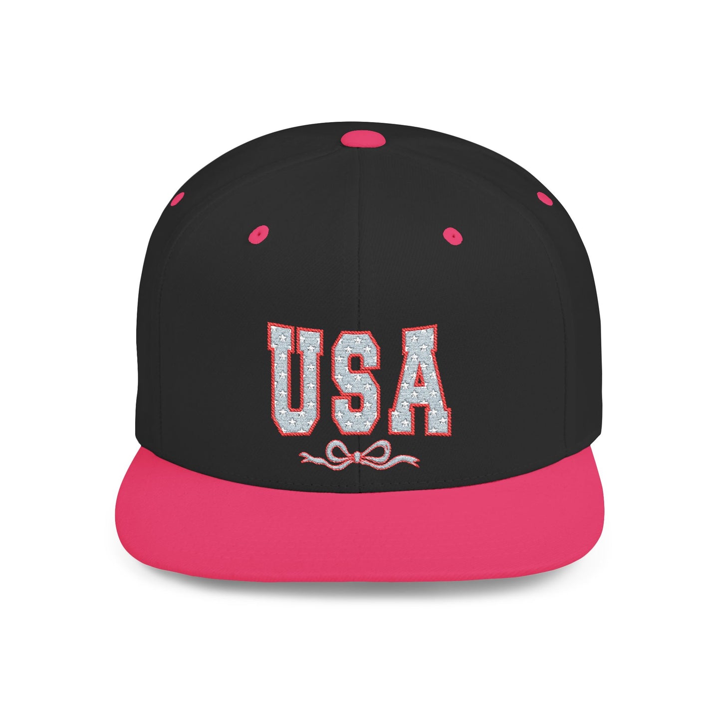 Princess Grace  USA Glitter Flat Bill Snapback Hat Trendy and Stylish