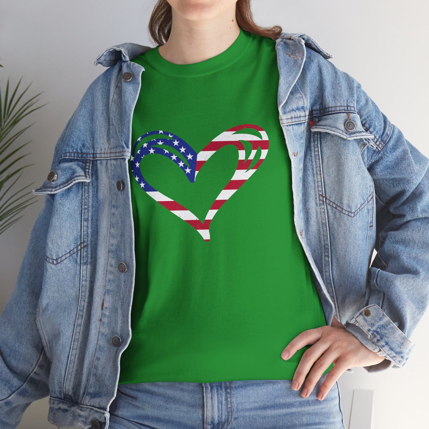 Princess Grace  Patriotic Heart Unisex Heavy Cotton Tee