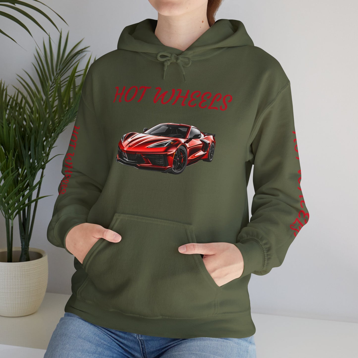 Princess Grace  Hot Wheels Unisex Hooded Sweatshirt Stylish Car Graphic Sweatshirt for Car Enthusiasts