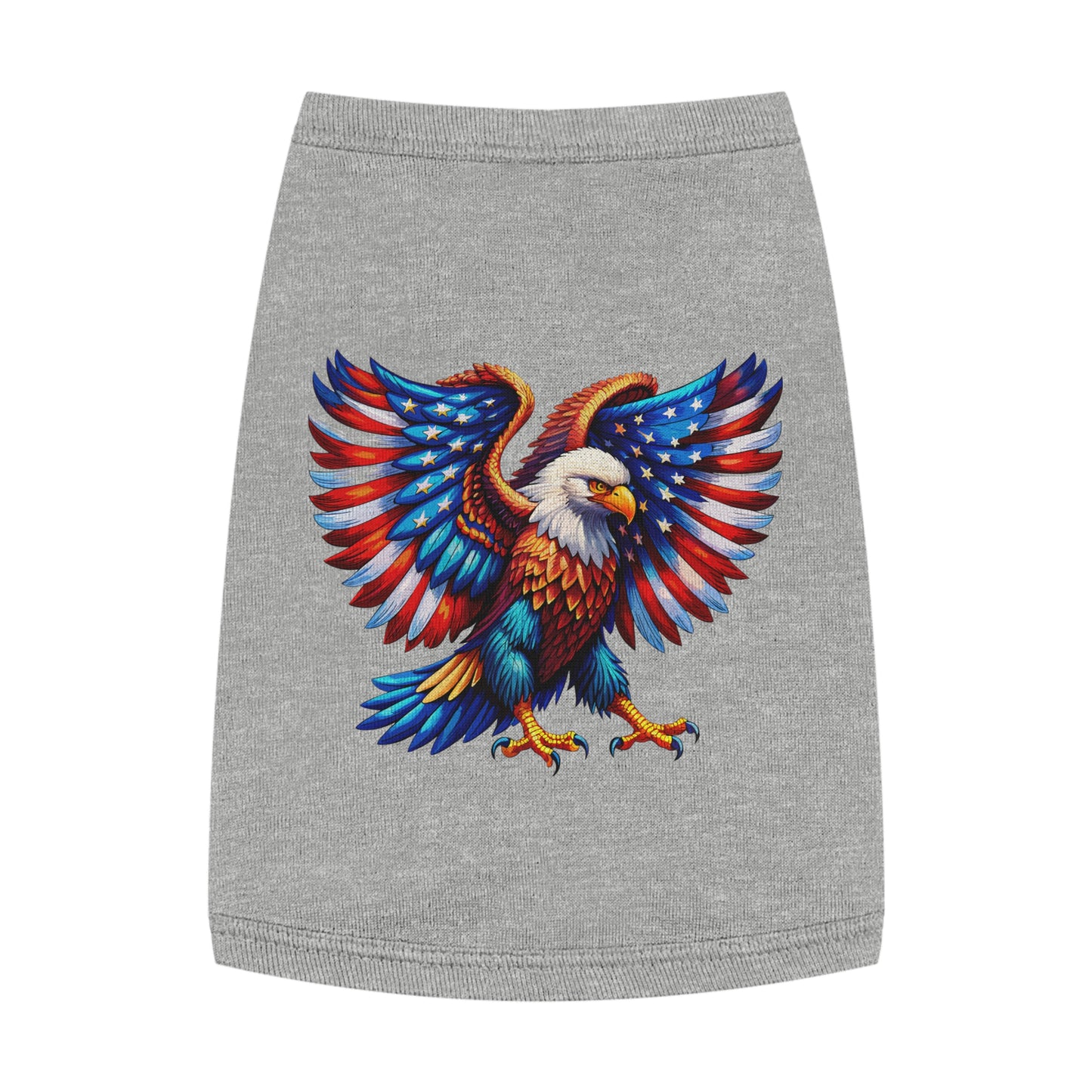 Princess Grace  Patriotic Eagle Pet Tank Top Stylish & Comfortable Dog Apparel for Celebrations