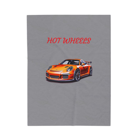 Princess Grace  Hot Wheels Velveteen Plush Blanket  Cozy Car Blanket for Automotive Enthusiasts