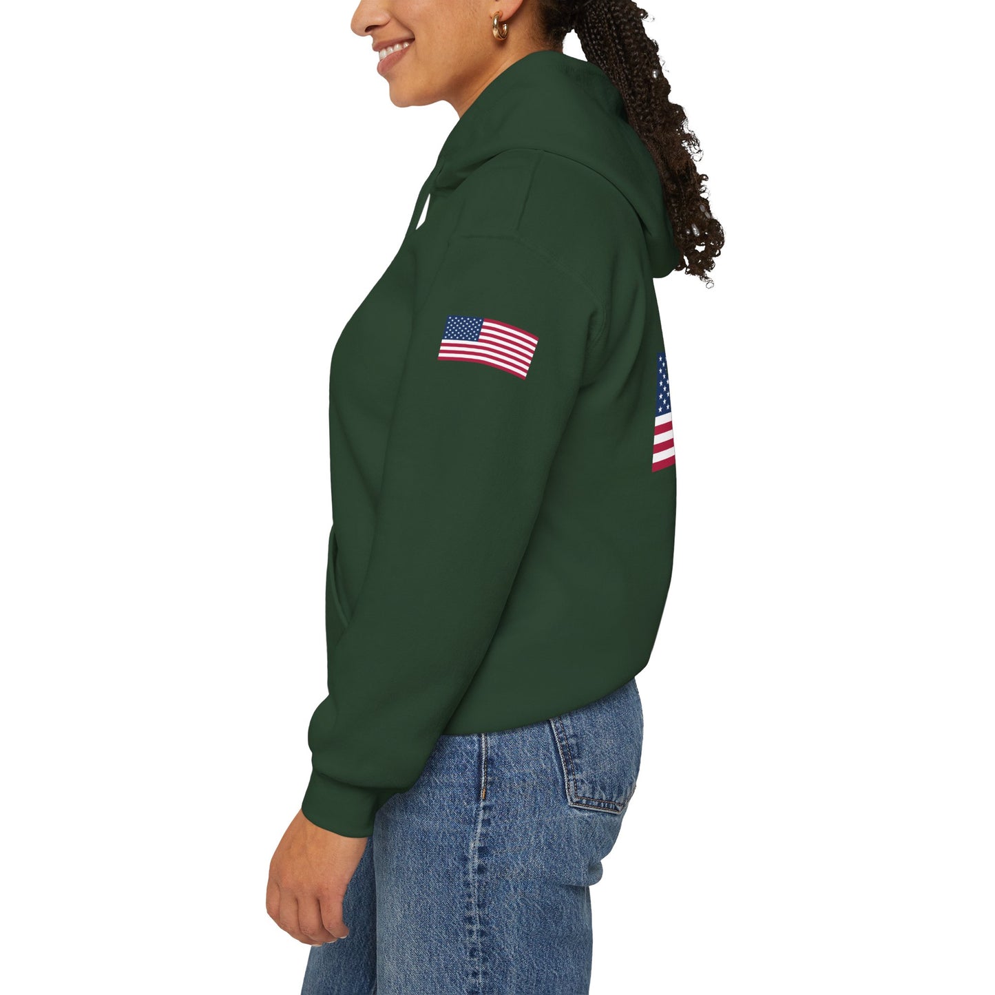 Princess Grace  TEAM USA   American Flag Hoodie Unisex Heavy Blend Sweatshirt