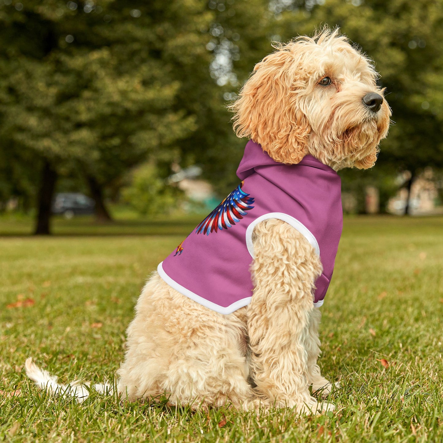 Princess Grace  Patriotic Eagle Pet Hoodie  Perfect for Celebrations