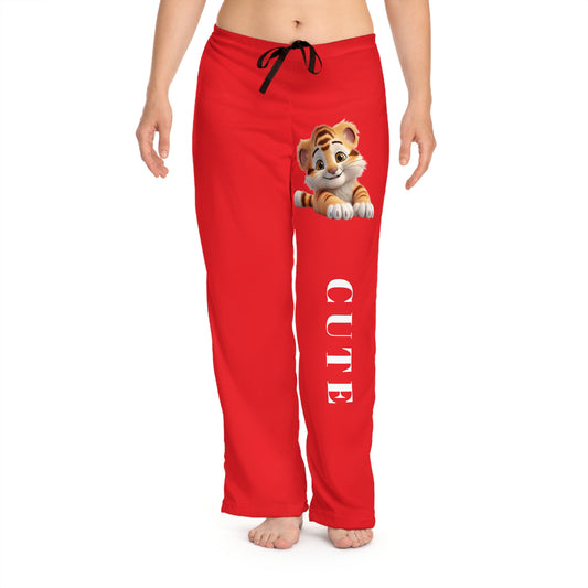 Princess Grace  Cute Tiger Women's Pajama Pants for Cozy Nights