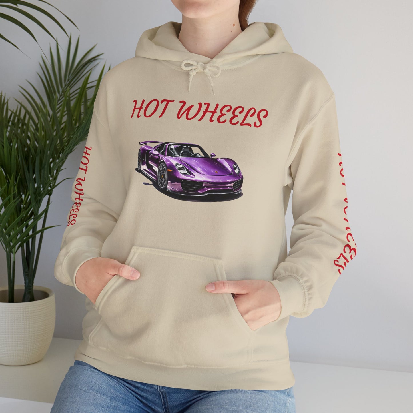 Princess Grace  Unisex Heavy Blend Hooded Sweatshirt  Hot Wheels Purple Sports Car