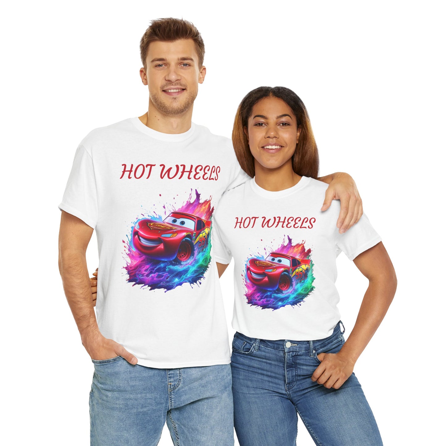 Princess Grace  Hot Wheels Unisex Heavy Cotton Tee Vibrant Racing Graphic T-Shirt