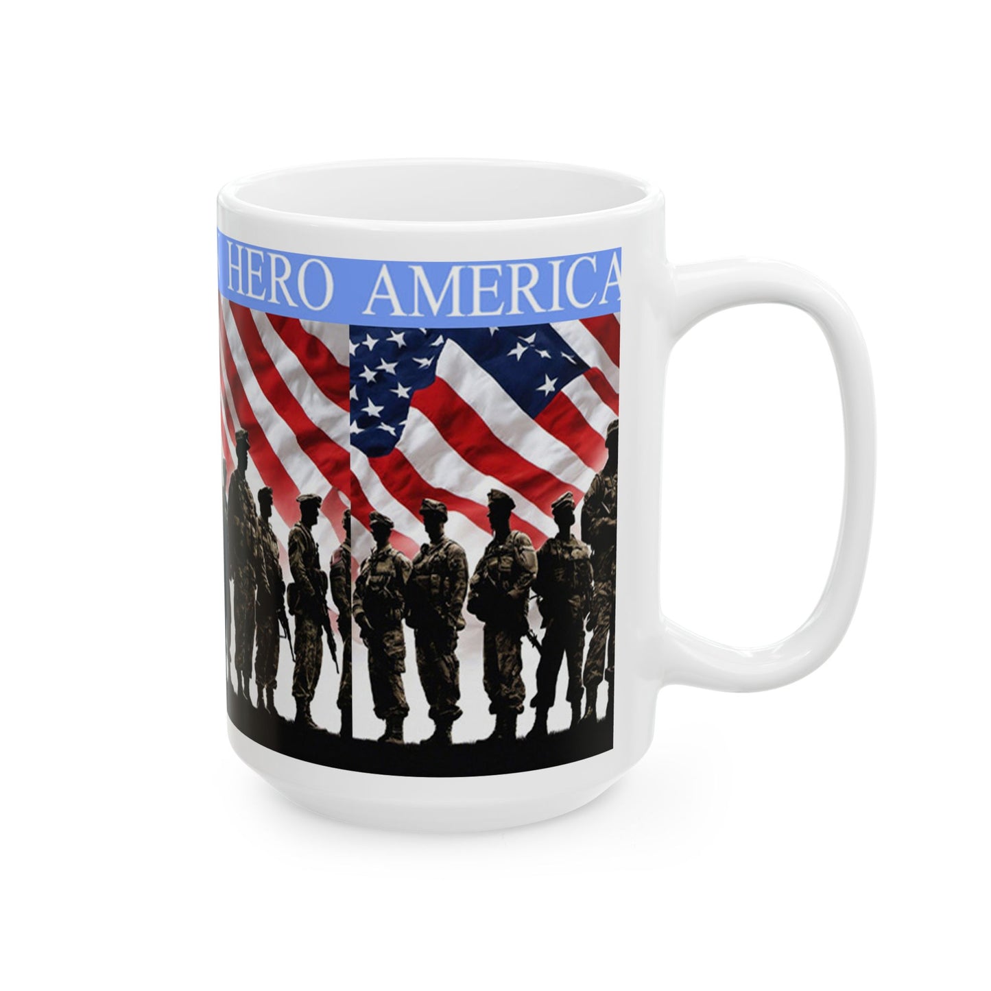 Princess Grace American Hero Ceramic Mug, Coffee Cup for Veterans, Military Appreciation Gift, Independence Day, Father's Day, 11oz, 15oz