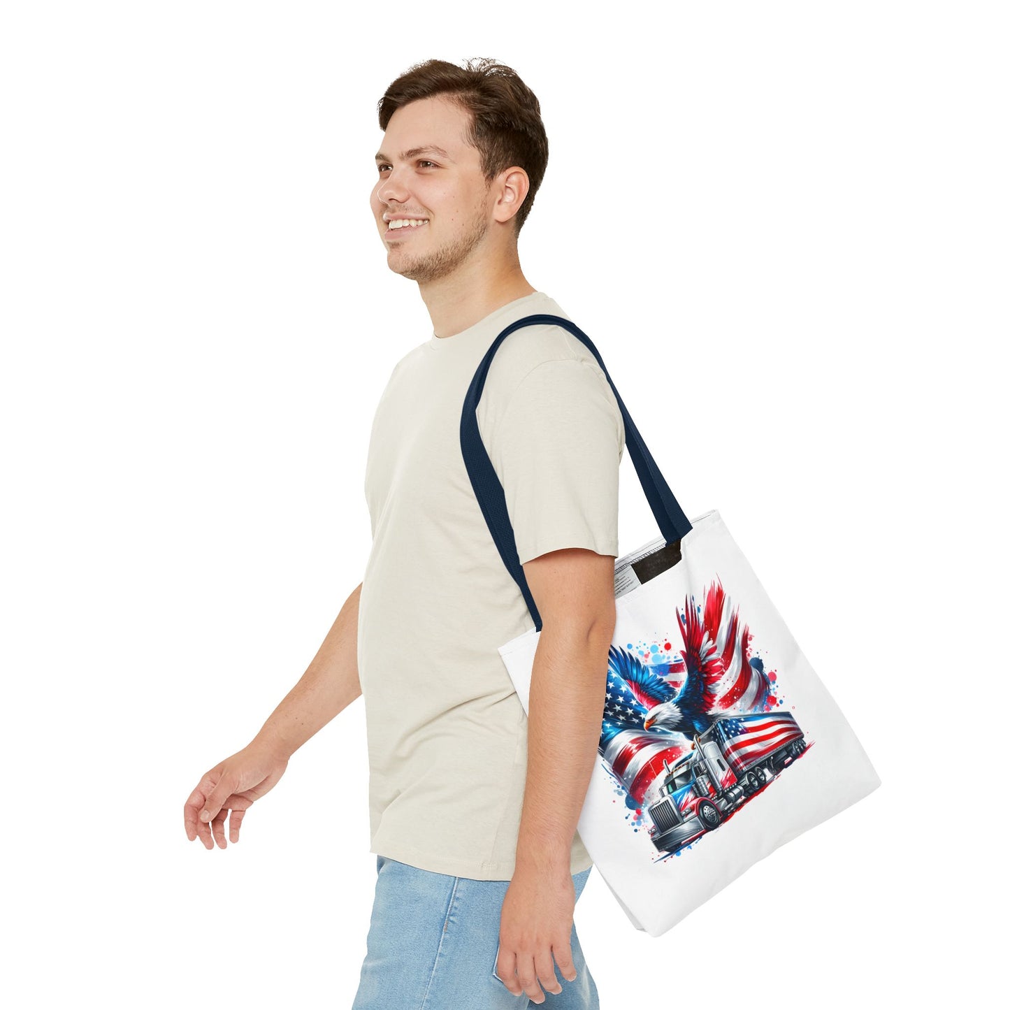 Princess Grace Patriotic Eagle Tote Bag  American Flag Design