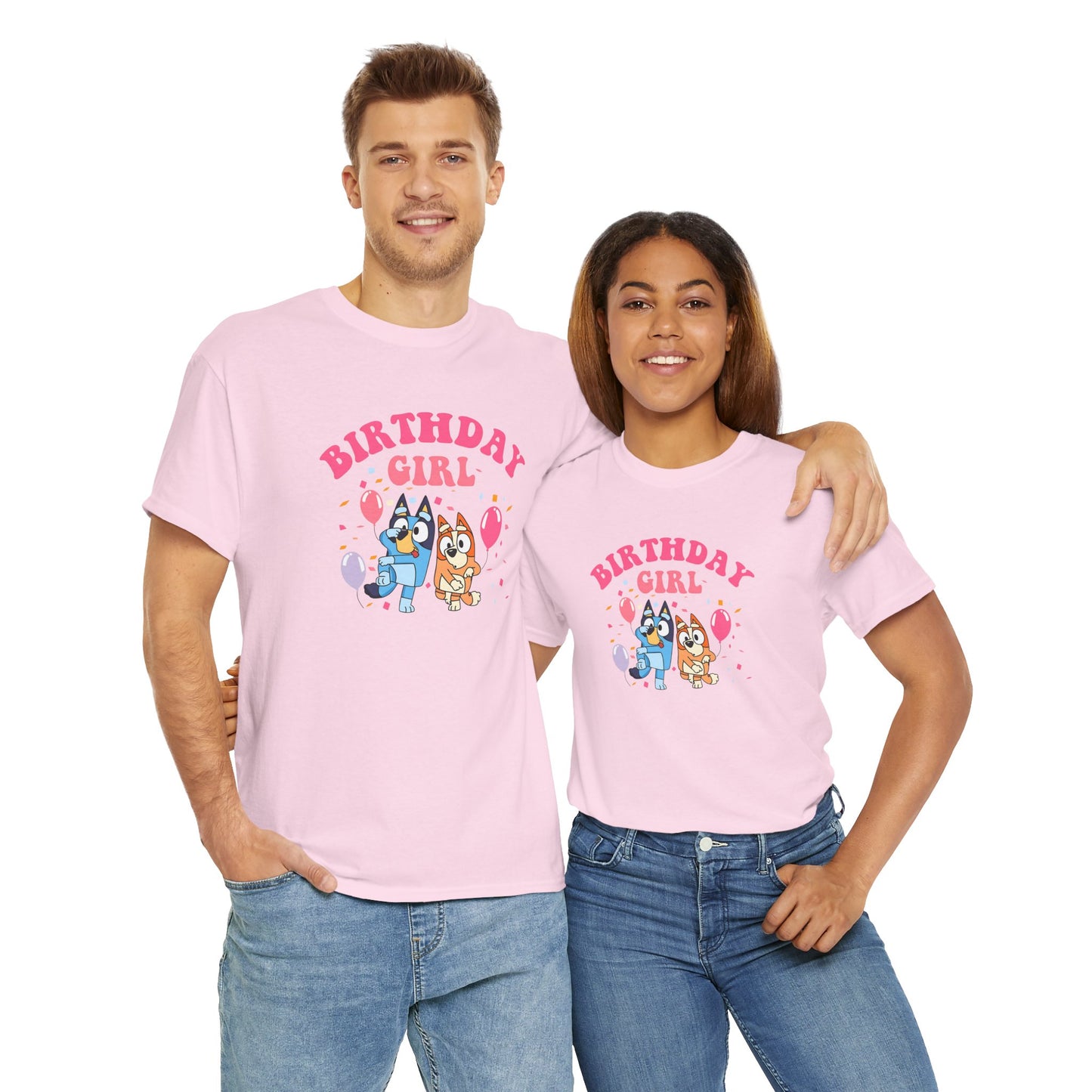 Princess Grace  Bluey  Birthday Girl Unisex Heavy Cotton Tee  Fun Party Attire for Celebrations