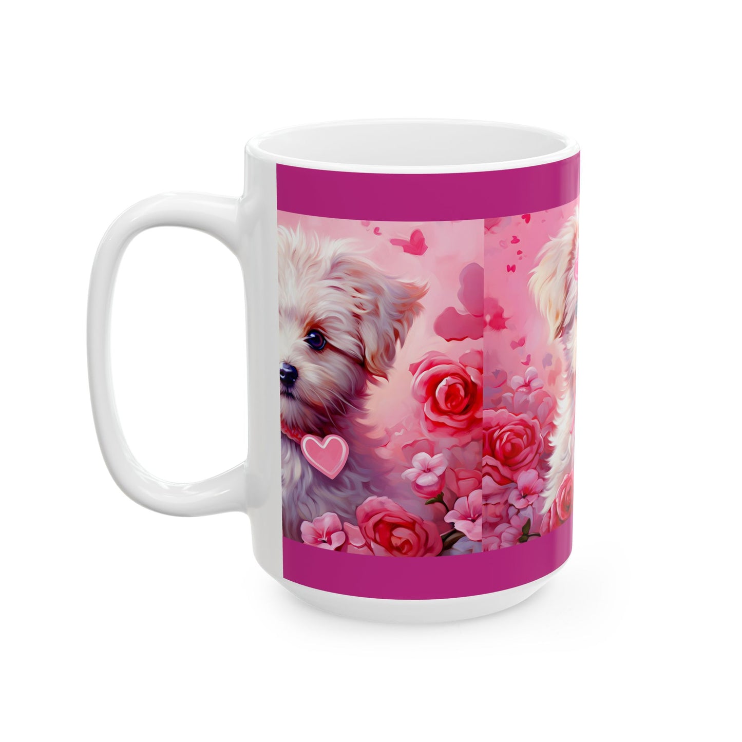 Princess Grace  Cute Puppy Love Ceramic Mug  Adorable Dog Design for Animal Lovers