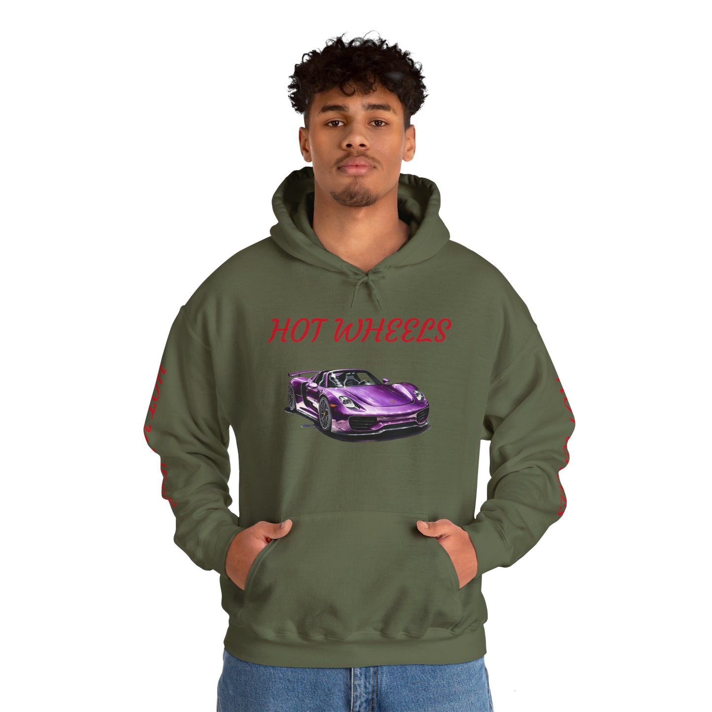 Princess Grace  Unisex Heavy Blend Hooded Sweatshirt  Hot Wheels Purple Sports Car