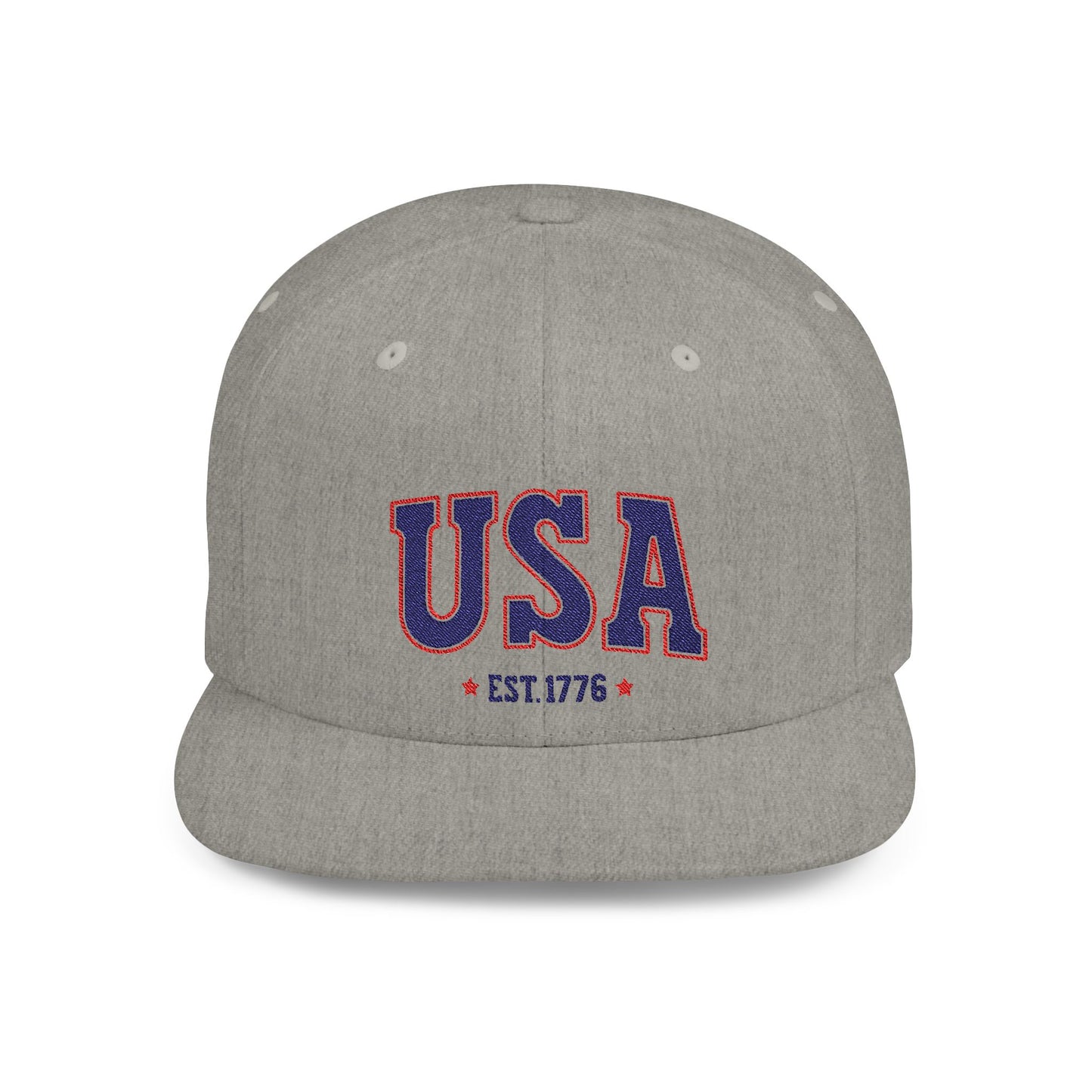 Princess Grace  USA Flat Bill Snapback Hat Patriotic Style, Perfect for Holidays & Outdoor Events